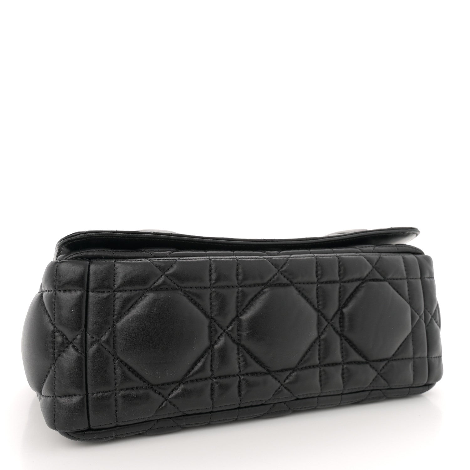 Christian Dior Calfskin Macrocannage Medium Caro Bag Black 4 of 14