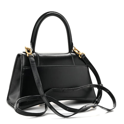 Balenciaga Shiny Box Calfskin Small Hourglass Top Handle Bag Black 3 of 15