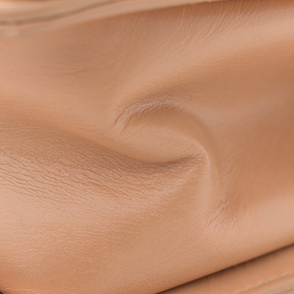 Chanel Glazed Calfskin Quilted Medium Boy Chained Flap Beige 12 of 13