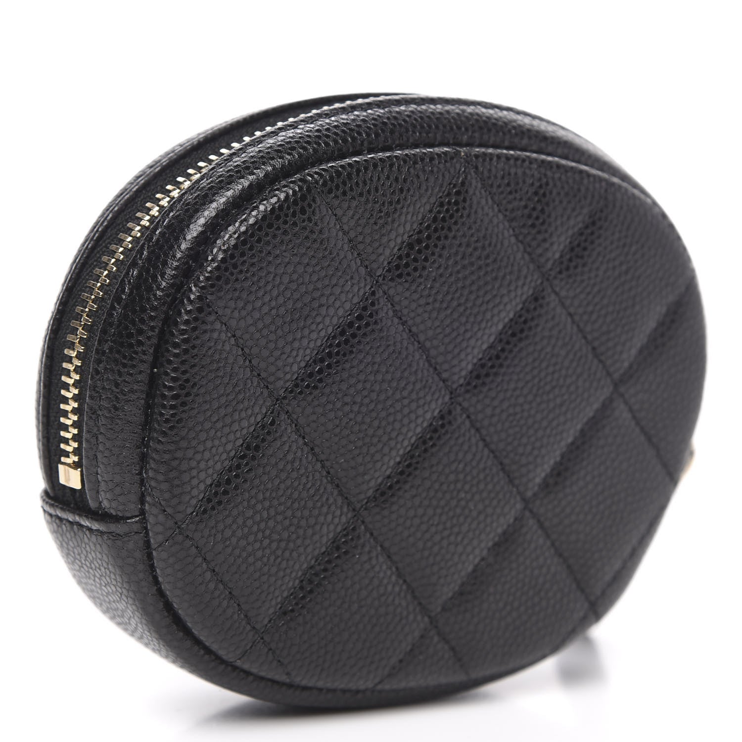 Chanel Caviar Quilted Zip Around Classic Coin Purse Black 3 of 8