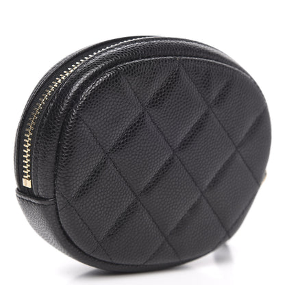 Chanel Caviar Quilted Zip Around Classic Coin Purse Black 3 of 8