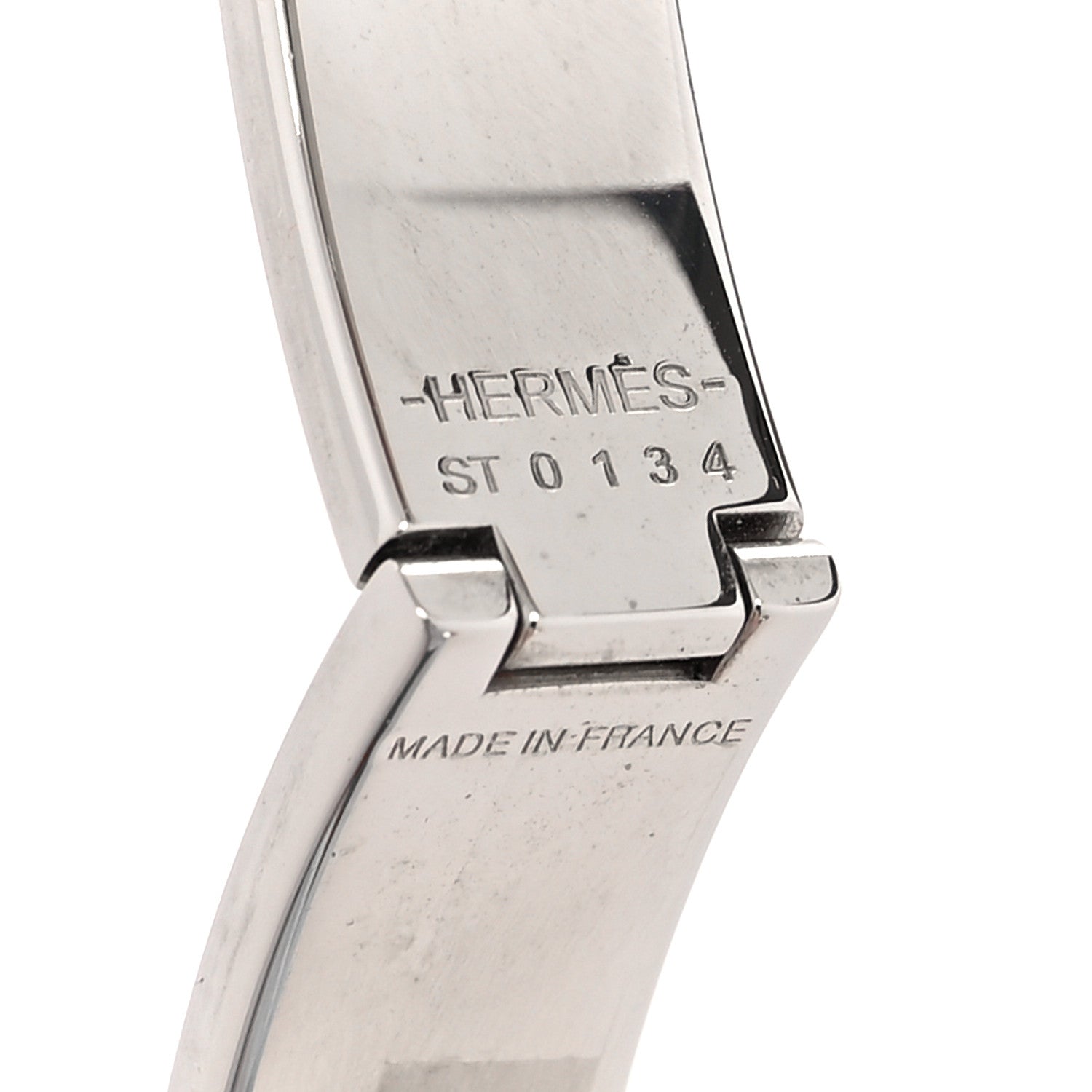 Hermes Enamel Narrow Clic Clac H Bracelet PM Rose Velours White 5 of 5