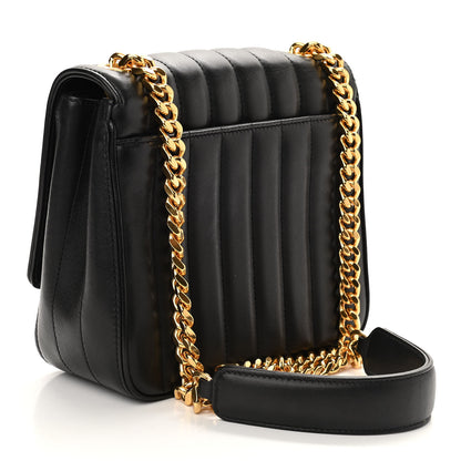 Saint Laurent Lambskin Matelasse Monogram Medium Vicky Chain Bag Black 3 of 9