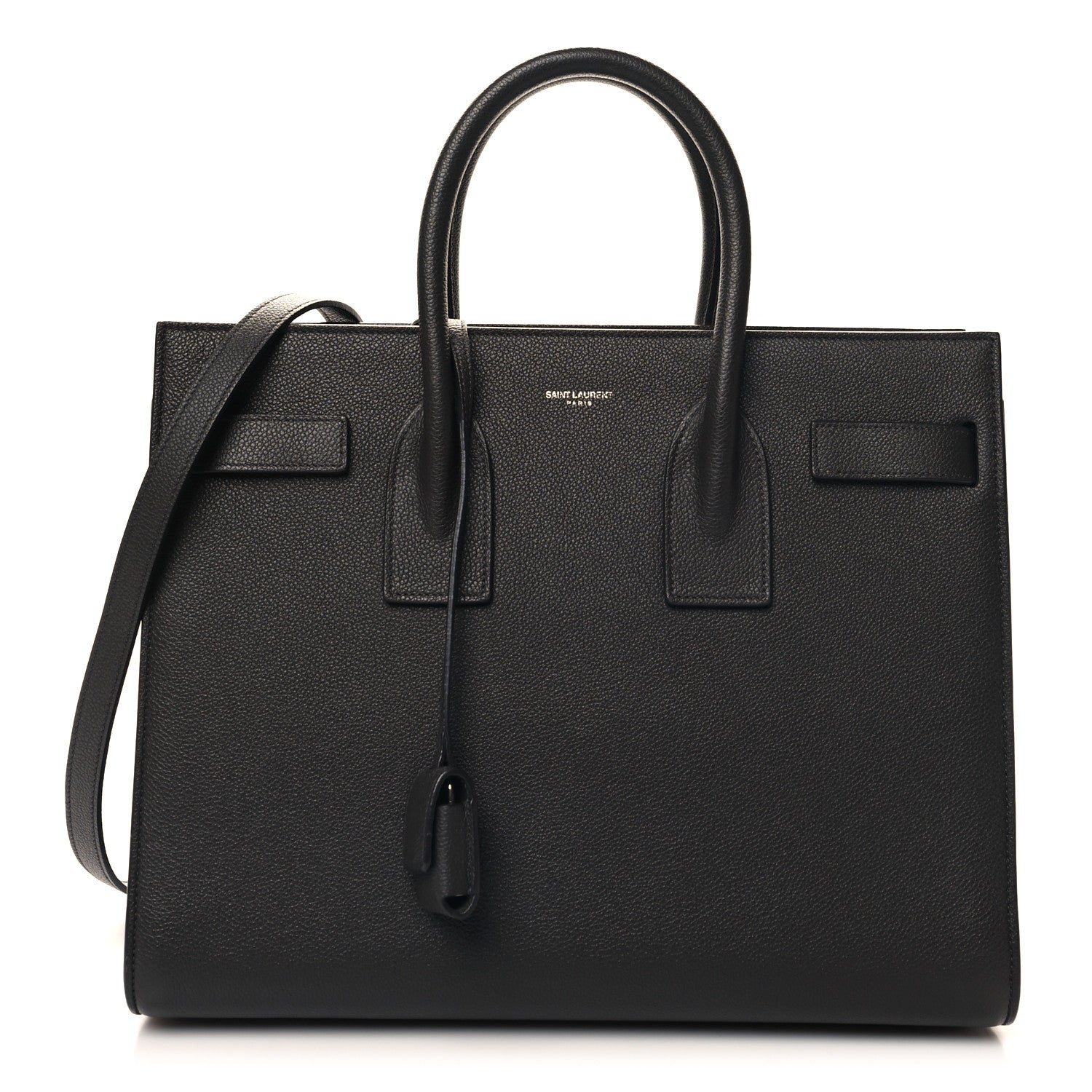 Saint Laurent Grained Calfskin Small Sac De Jour Fog 1 of 11