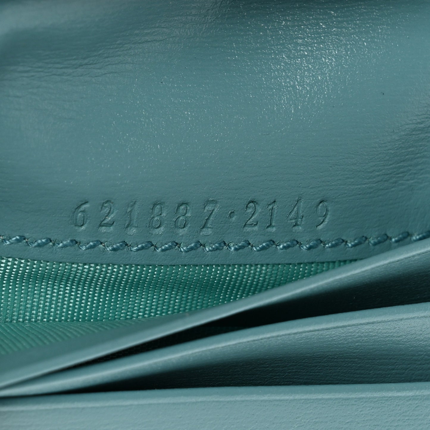 Boarded Plutone Calfskin Horsebit 1955 Card Case Wallet Dusty Azure