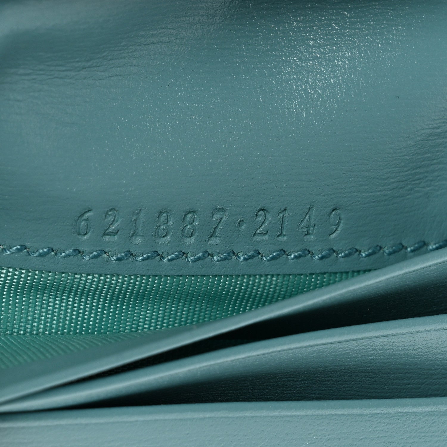 Gucci Boarded Plutone Calfskin Horsebit 1955 Card Case Wallet Dusty Azure 9 of 14
