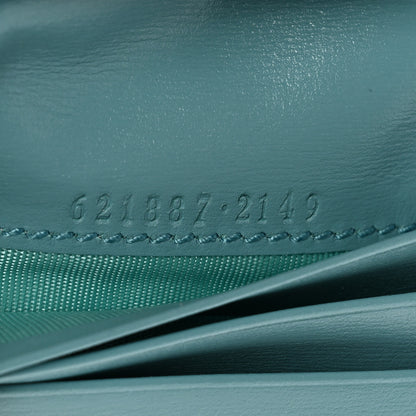 Gucci Boarded Plutone Calfskin Horsebit 1955 Card Case Wallet Dusty Azure 9 of 14