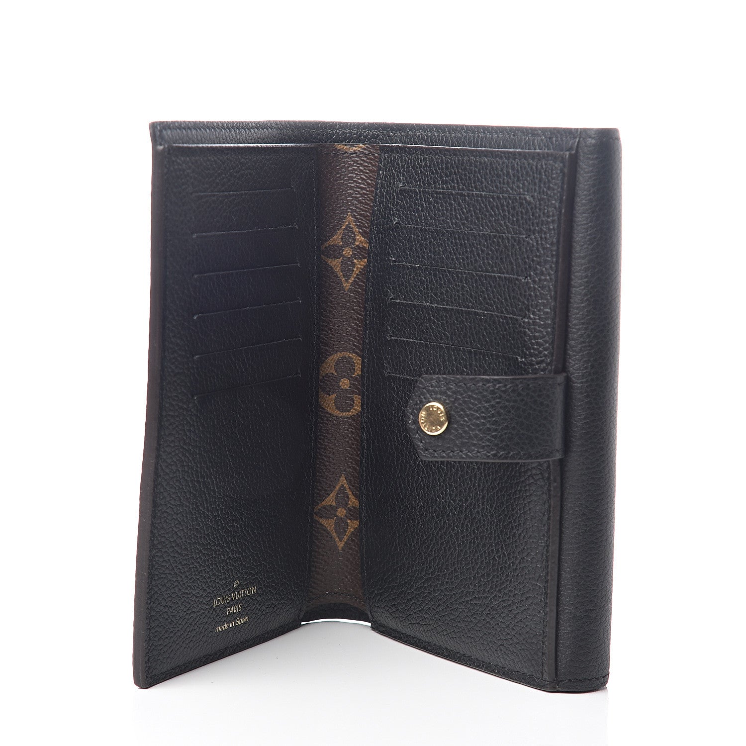 Louis Vuitton Monogram Pallas Compact Wallet Black 4 of 5