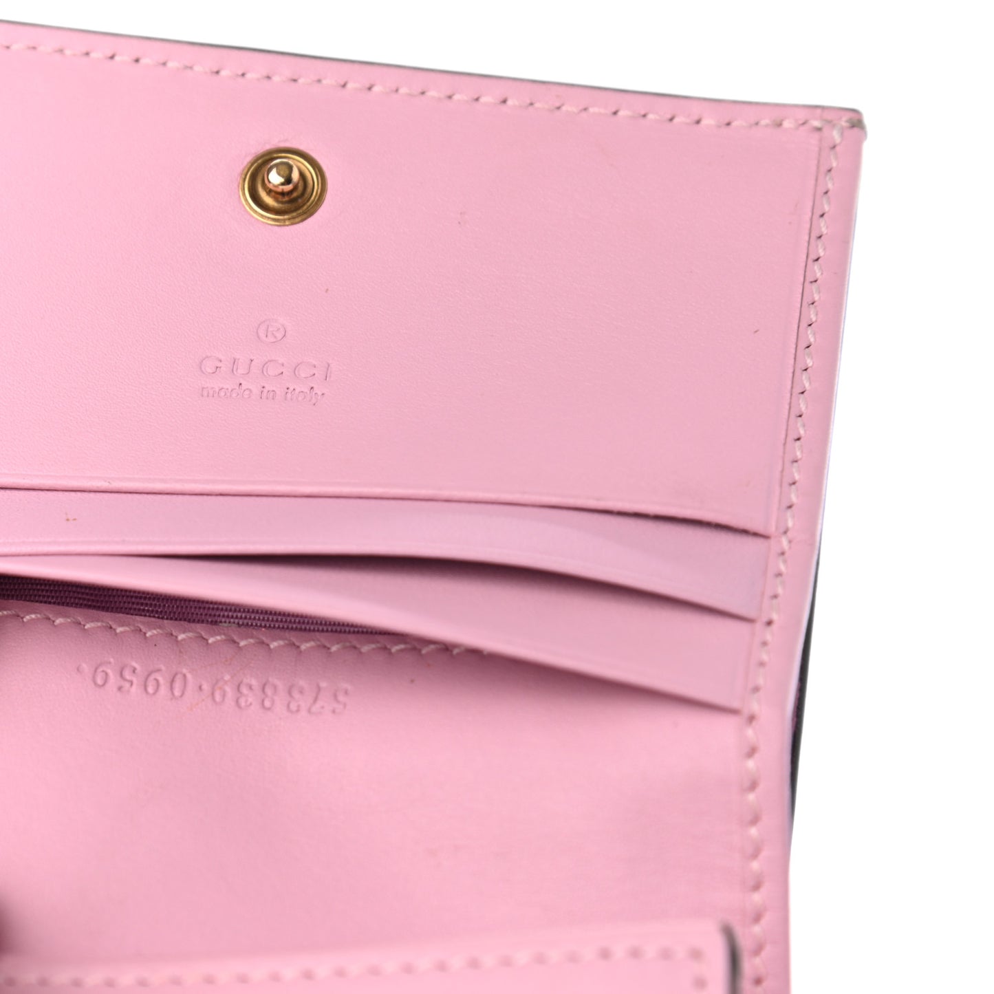 GG Supreme Monogram Strawberry Card Case