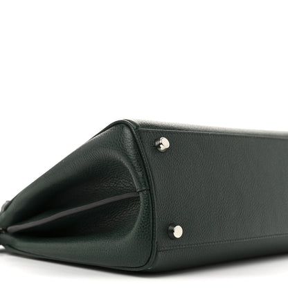 Gucci Grainy Calfskin Small Zumi Top Handle Bag Vintage Green 9 of 12