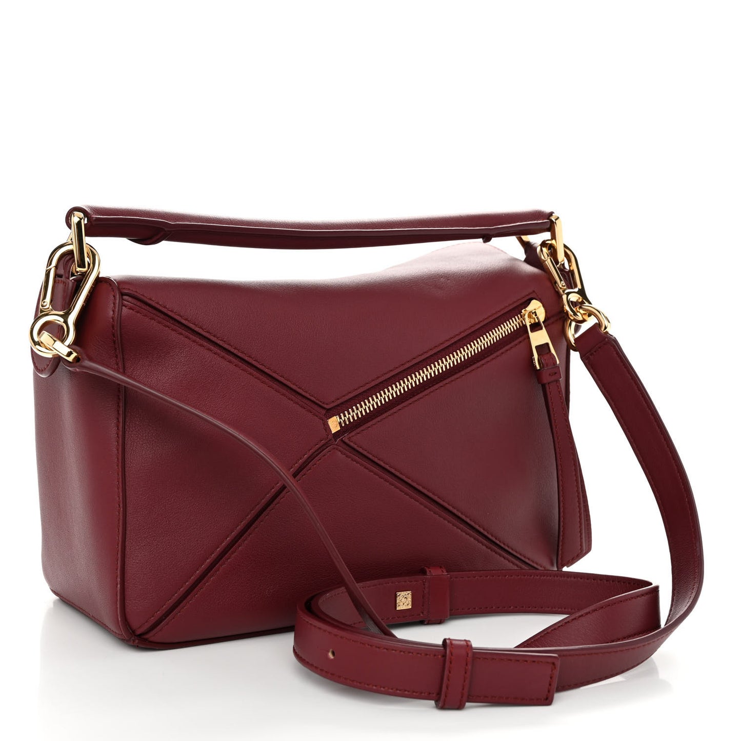 Calfskin Small Puzzle Bag Wine