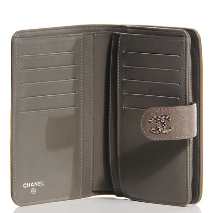 Chanel Caviar Sevruga L-Zip Pocket Wallet Grey 5 of 8