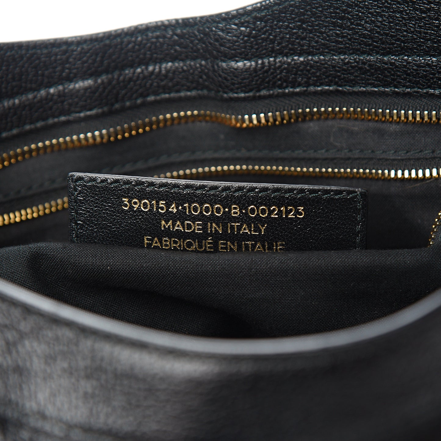 Chevre Gold Metallic Edge Hardware City Black