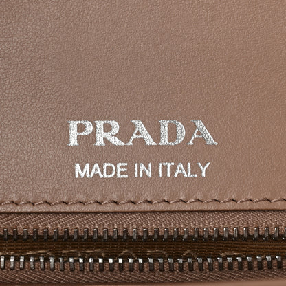 Prada Soft Calfskin Impunture Diagramme Medium Chain Flap Shoulder Bag Cipria 6 of 6