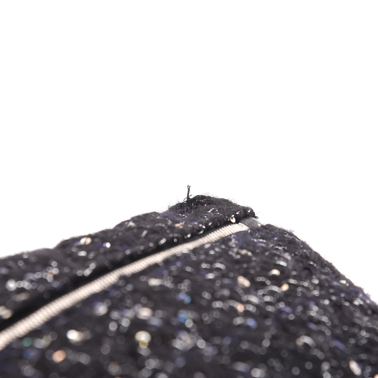 Tweed Nylon Quilted Astronaut Essentials Flap Black White
