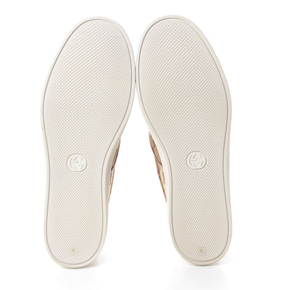 Gucci X MLB GG Monogram NY Yankees Embroidered Mens Slip On Sneakers 11 Beige Ruggine Rust 6 of 10