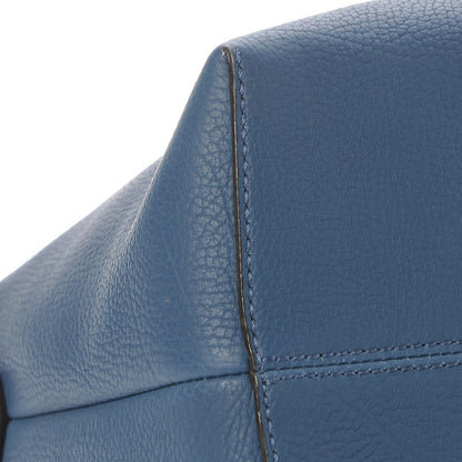 Fendi Vitello Camargue Large By The Way Boston Bag Blue 10 of 13