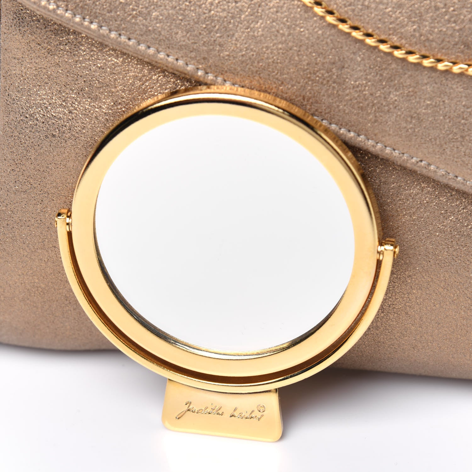 Judith Leiber Metallic Flap Clutch Gold 17 of 19