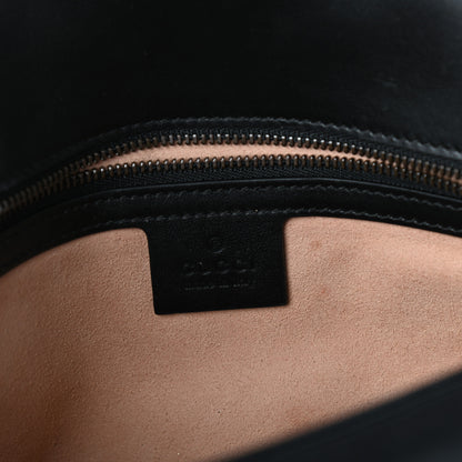 Gucci Calfskin Matelasse Small GG Marmont Shoulder Bag Black 6 of 9