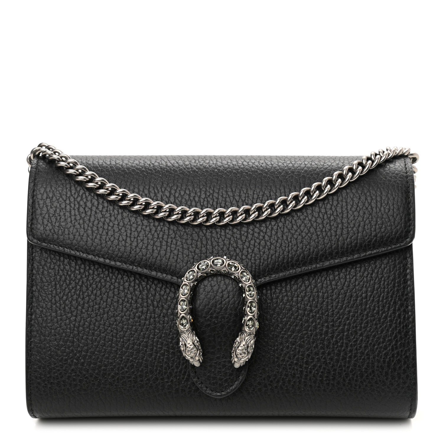 Gucci Calfskin Mini Dionysus Chain Wallet Black 1 of 10