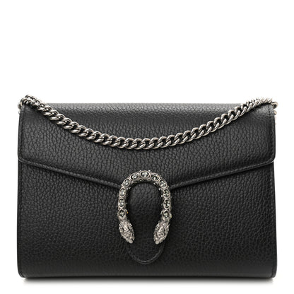 Gucci Calfskin Mini Dionysus Chain Wallet Black 1 of 10