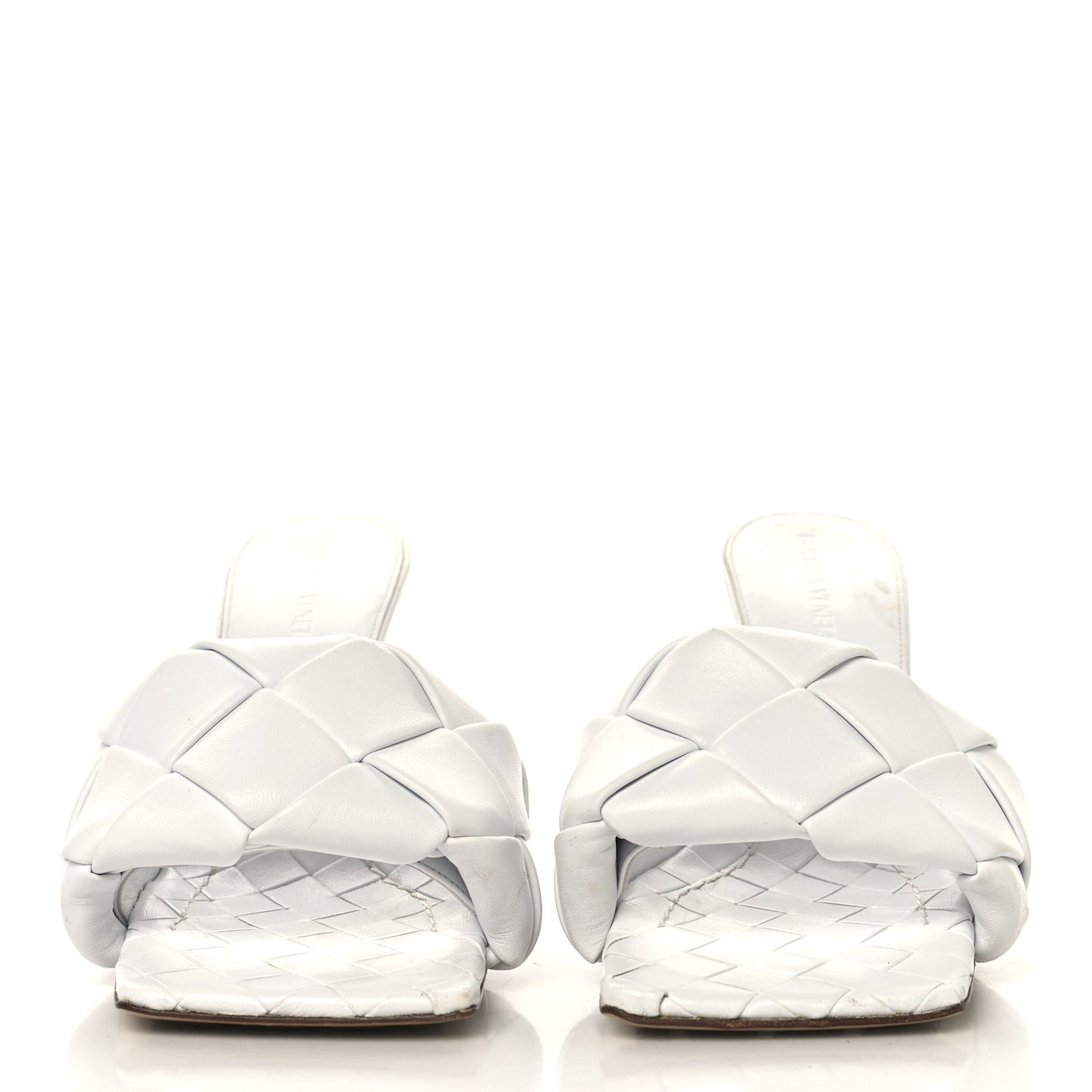 Nappa Maxi Intrecciato Lido 90mm Mule Sandals  37 Wax