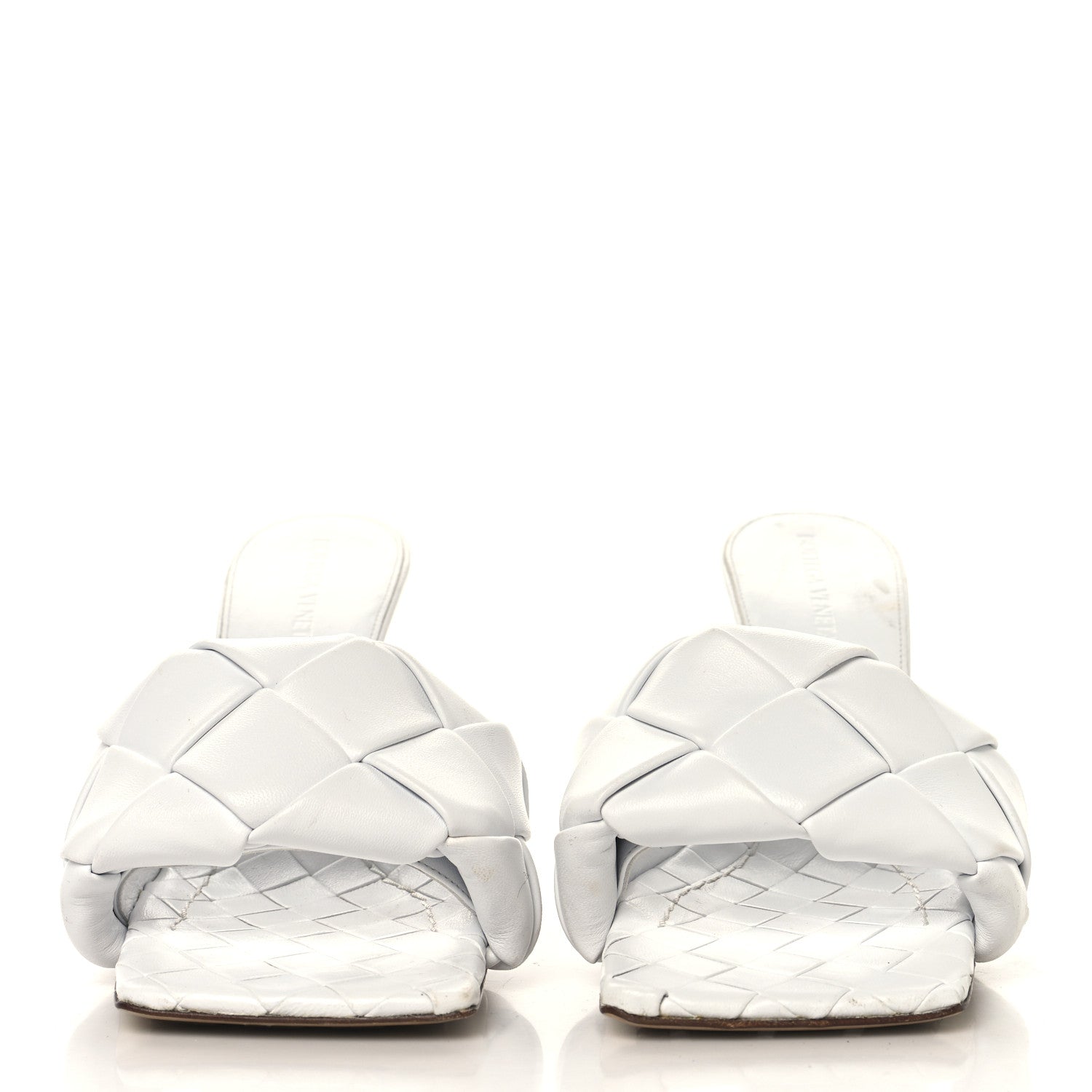Bottega Veneta Nappa Maxi Intrecciato Lido 90mm Mule Sandals  37 Wax 3 of 10