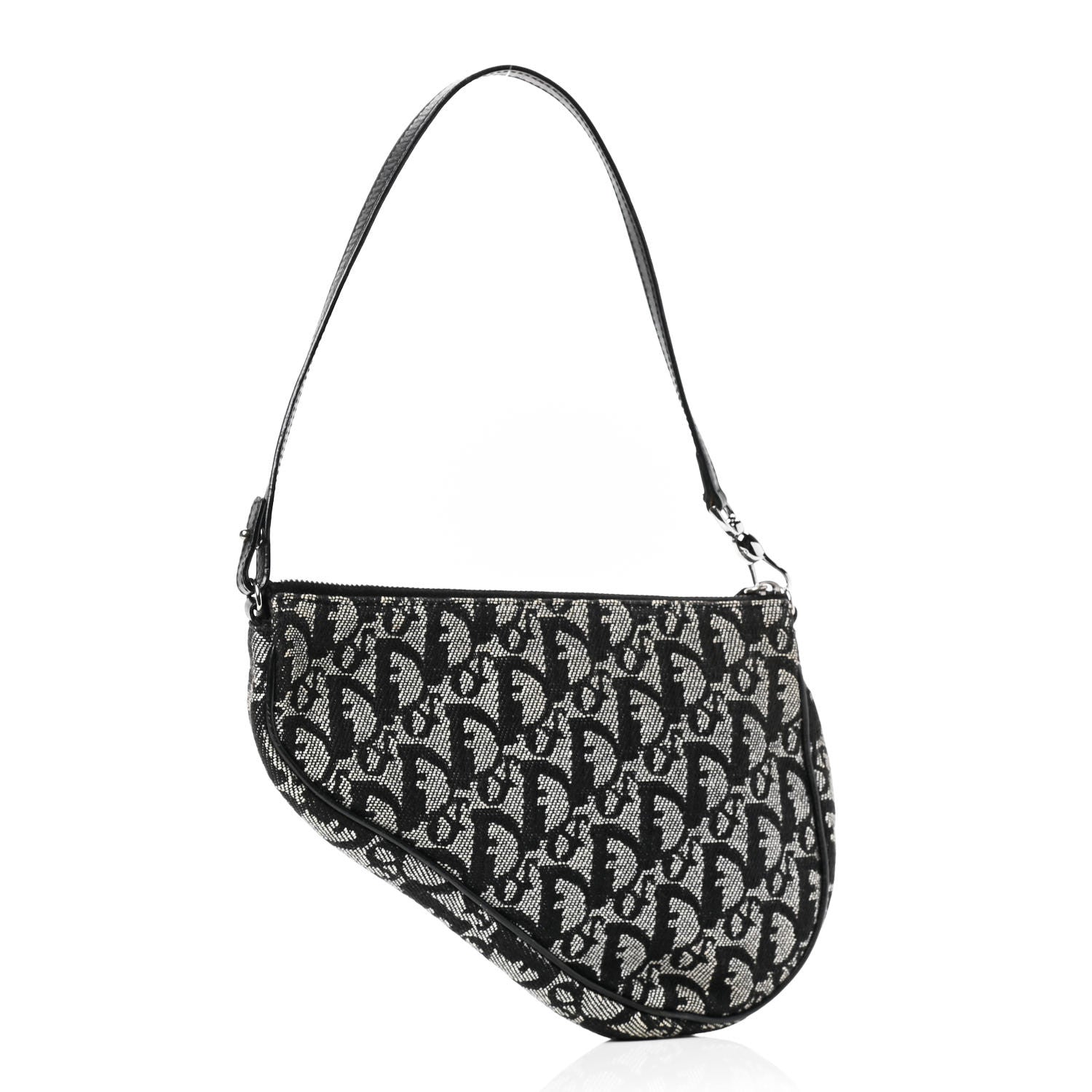 Christian Dior Monogram Mini Saddle Pochette Black 2 of 4