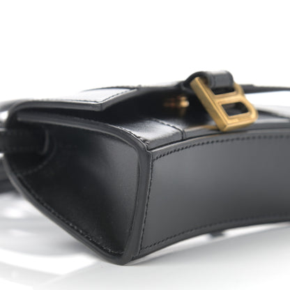 Balenciaga Shiny Box Calfskin Hourglass Top Handle Bag Mini Black 9 of 10