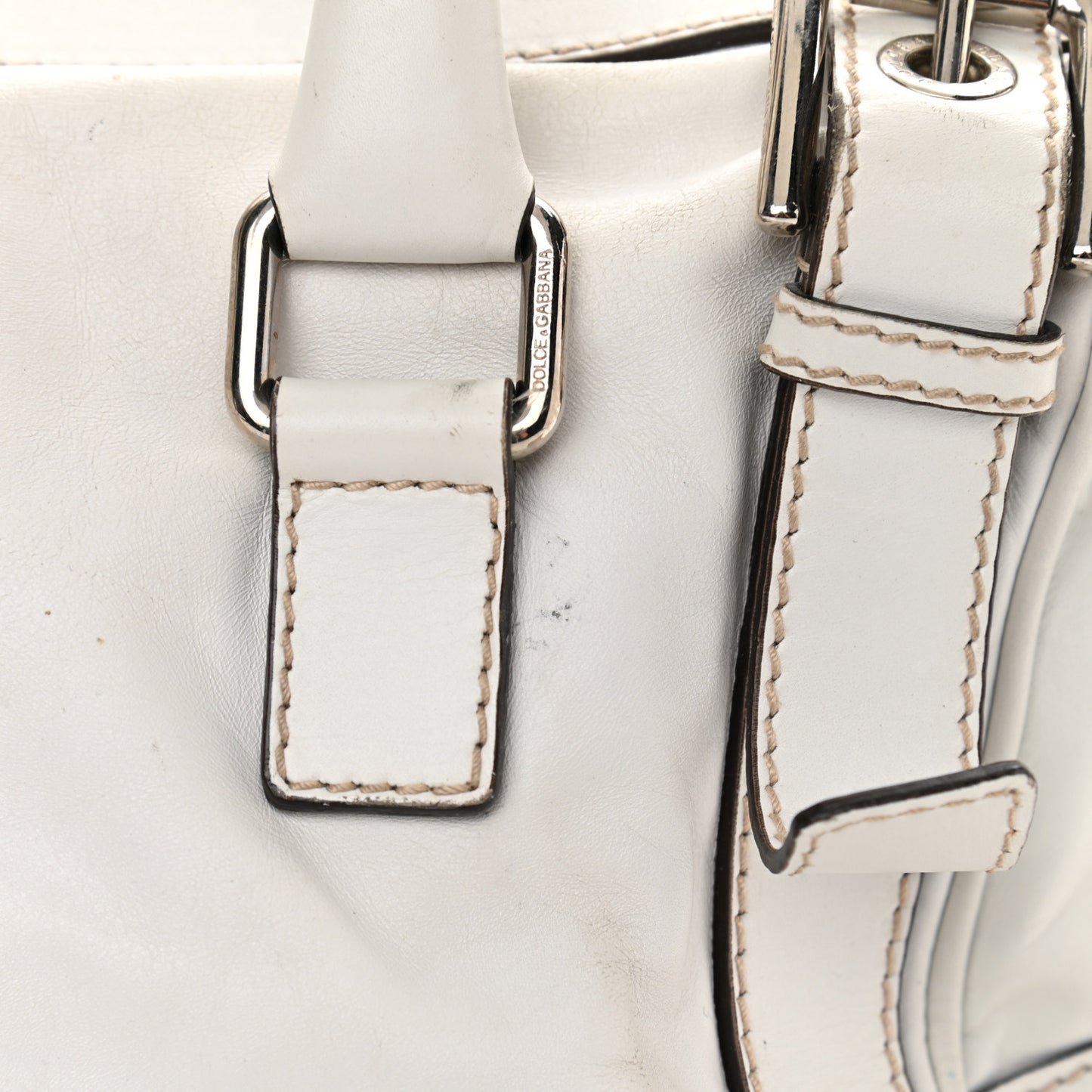 Smooth Calfskin Miss Easy Way Satchel White