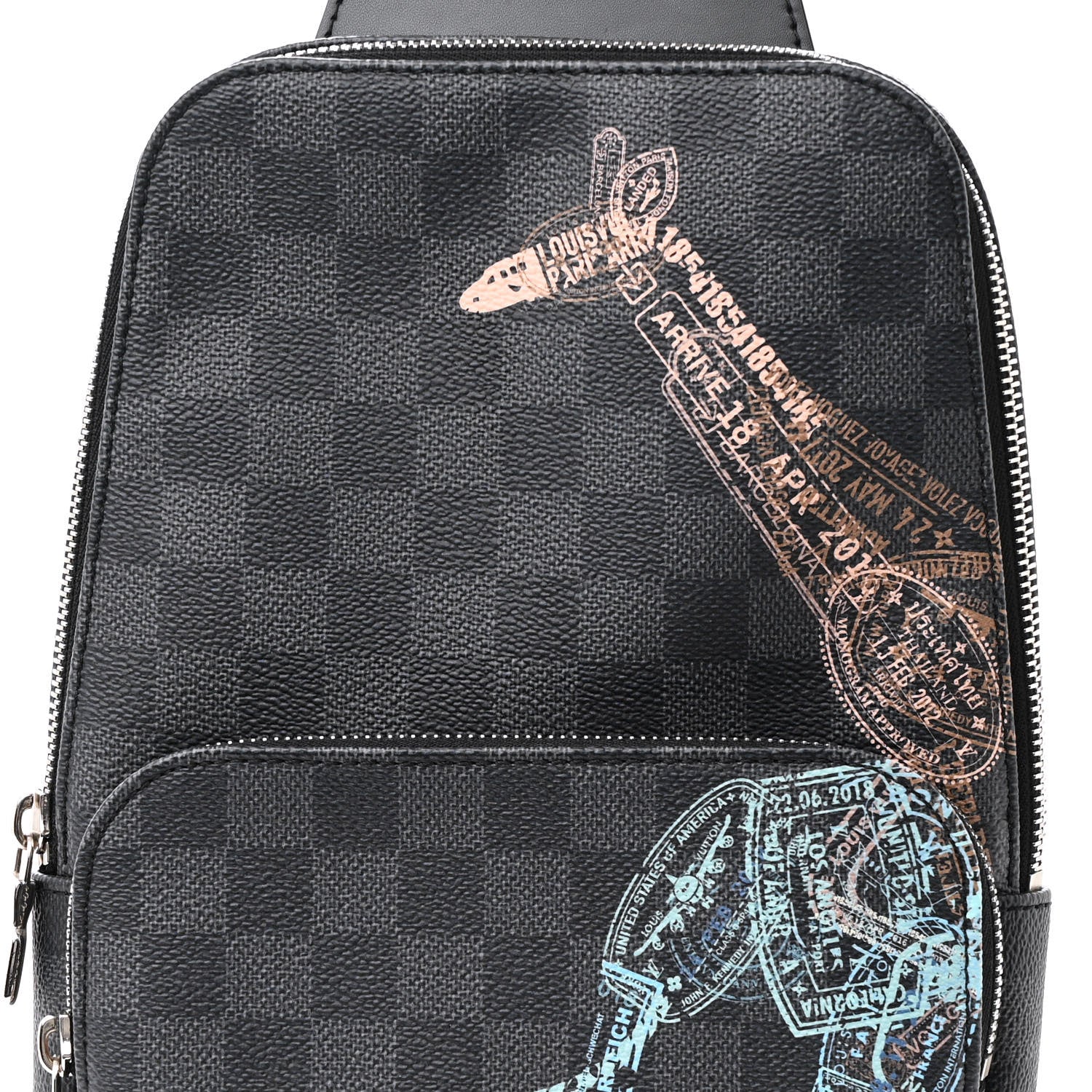 Louis Vuitton Damier Graphite Wild Animals Avenue Sling Backpack 7 of 9