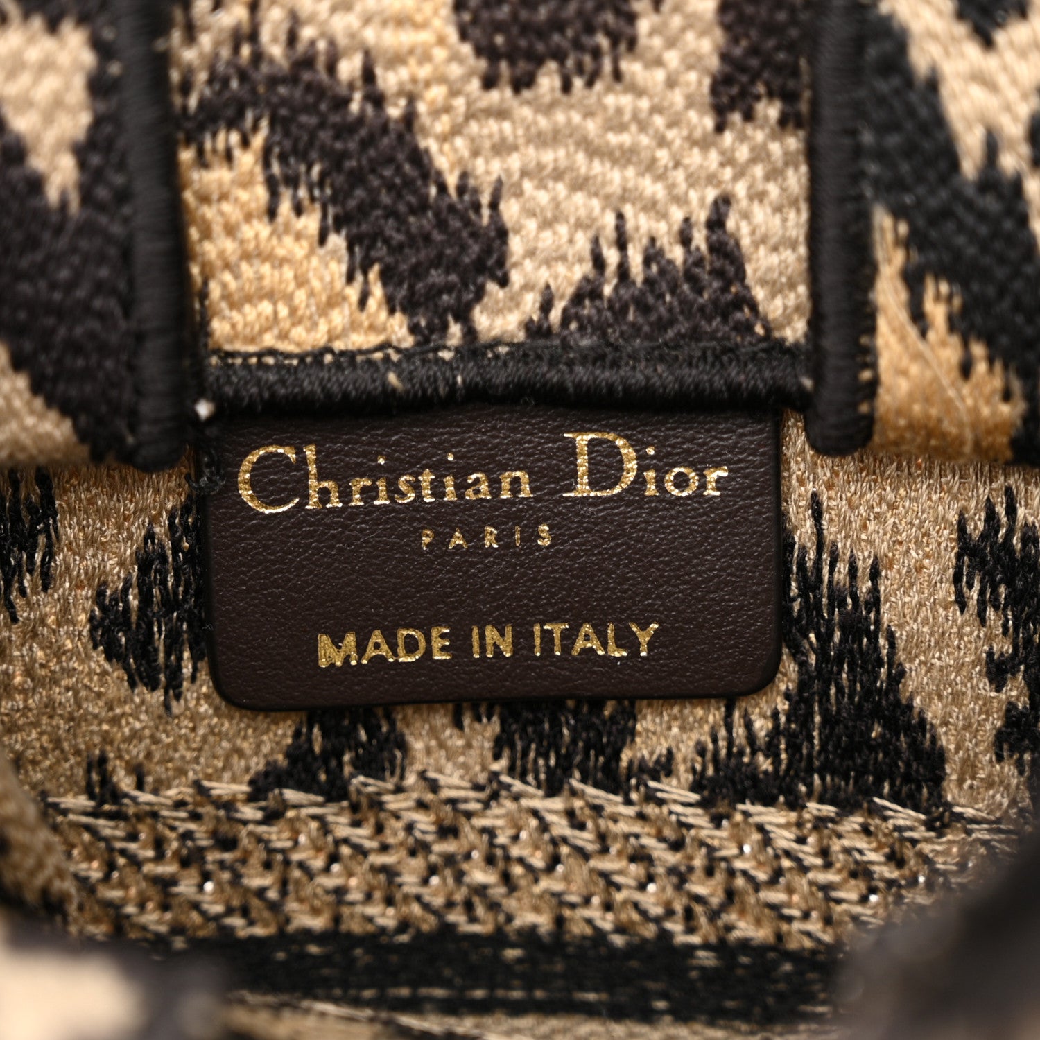 Christian Dior Canvas Mizza Embroidered Mini Book Tote Phone Bag Beige 6 of 16
