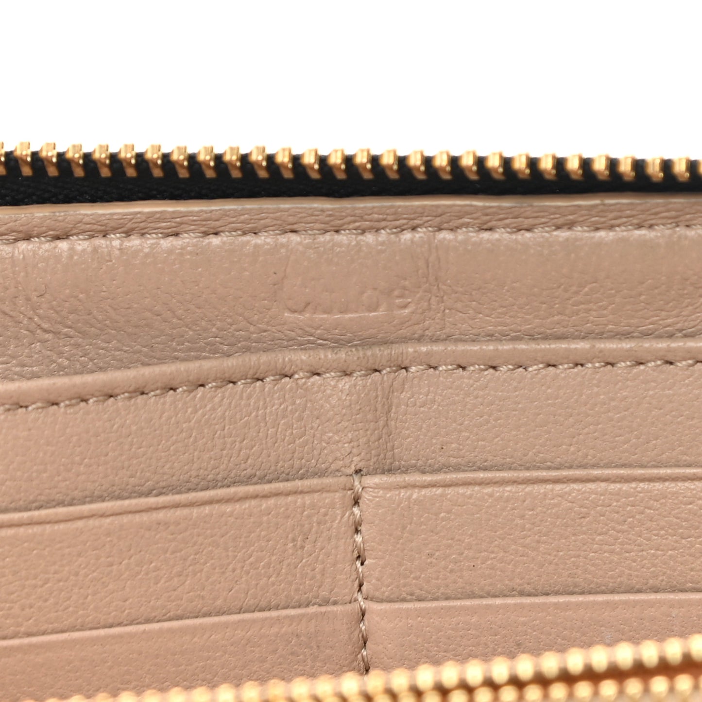 Grained Calfskin Marcie Long Zip Around Wallet Black