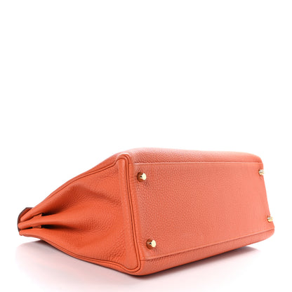 Hermes Togo Kelly Retourne 35 Orange 4 of 11