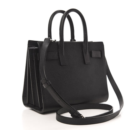 Saint Laurent Grained Calfskin Nano Sac De Jour Black 3 of 9