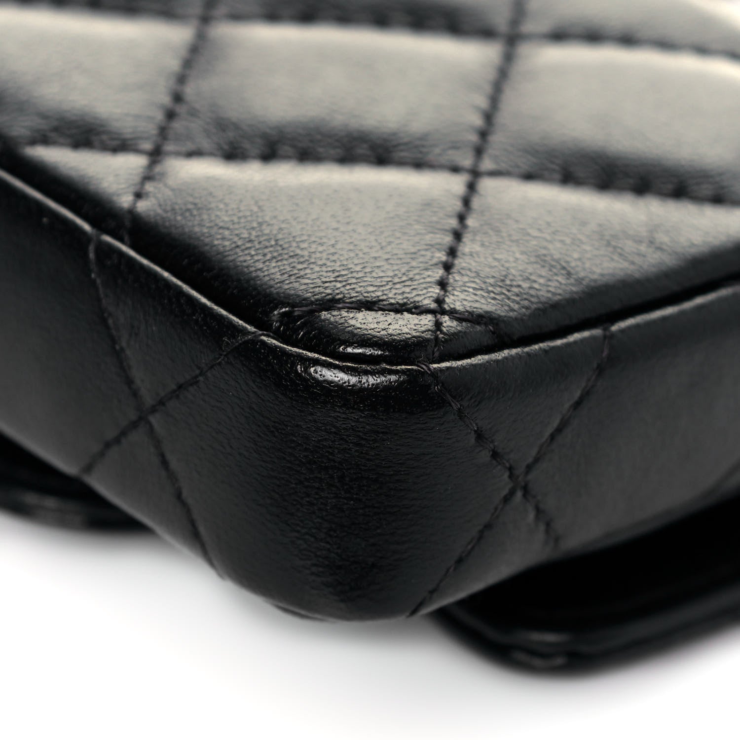 Chanel Lambskin Quilted Mini Chain Belt Bag Black 12 of 13