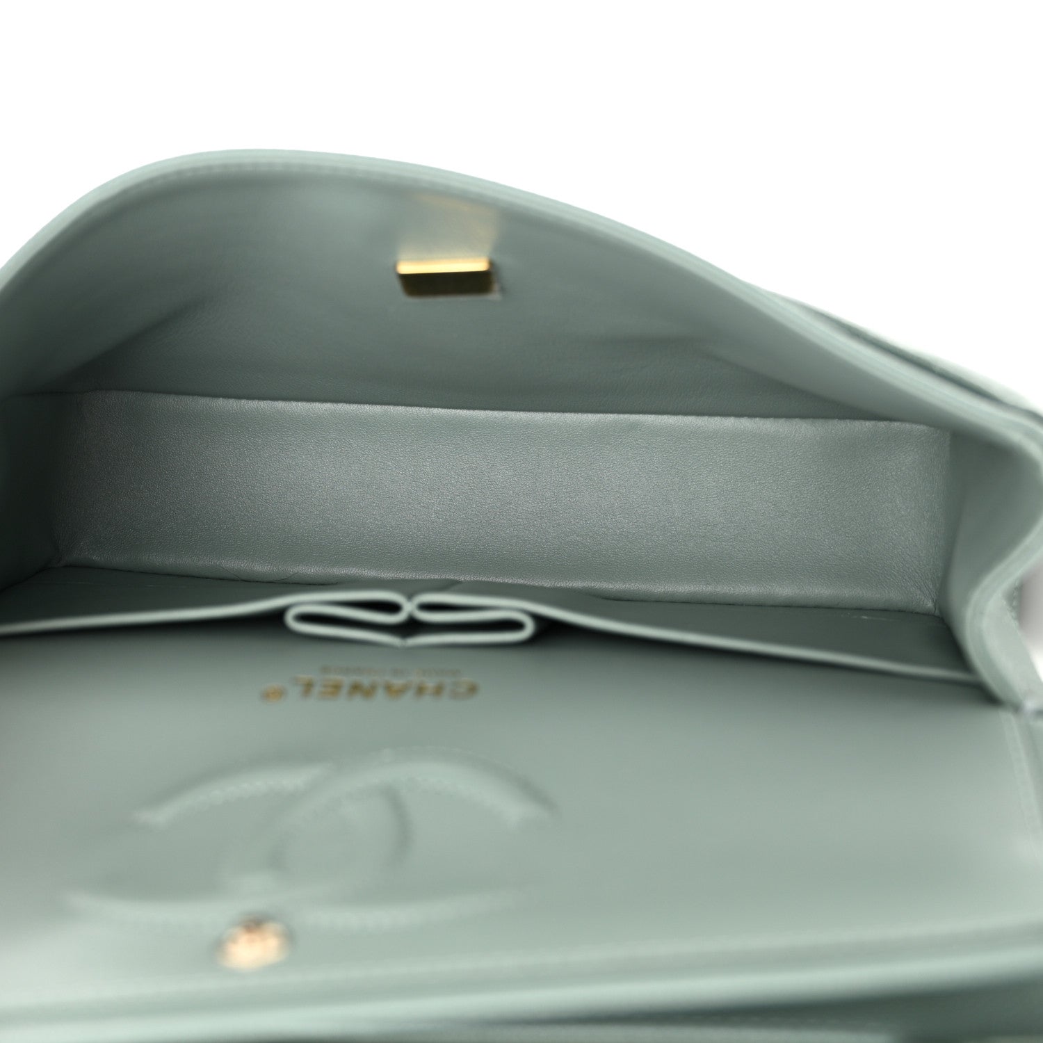 Chanel Caviar Quilted Medium Double Flap Green 5 of 11