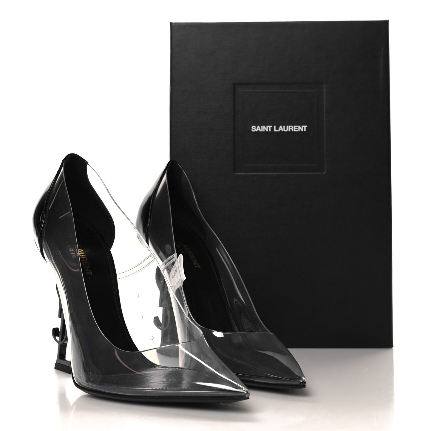 Patent Calfskin PVC Opyum 110 Pump 40 Black Transparent