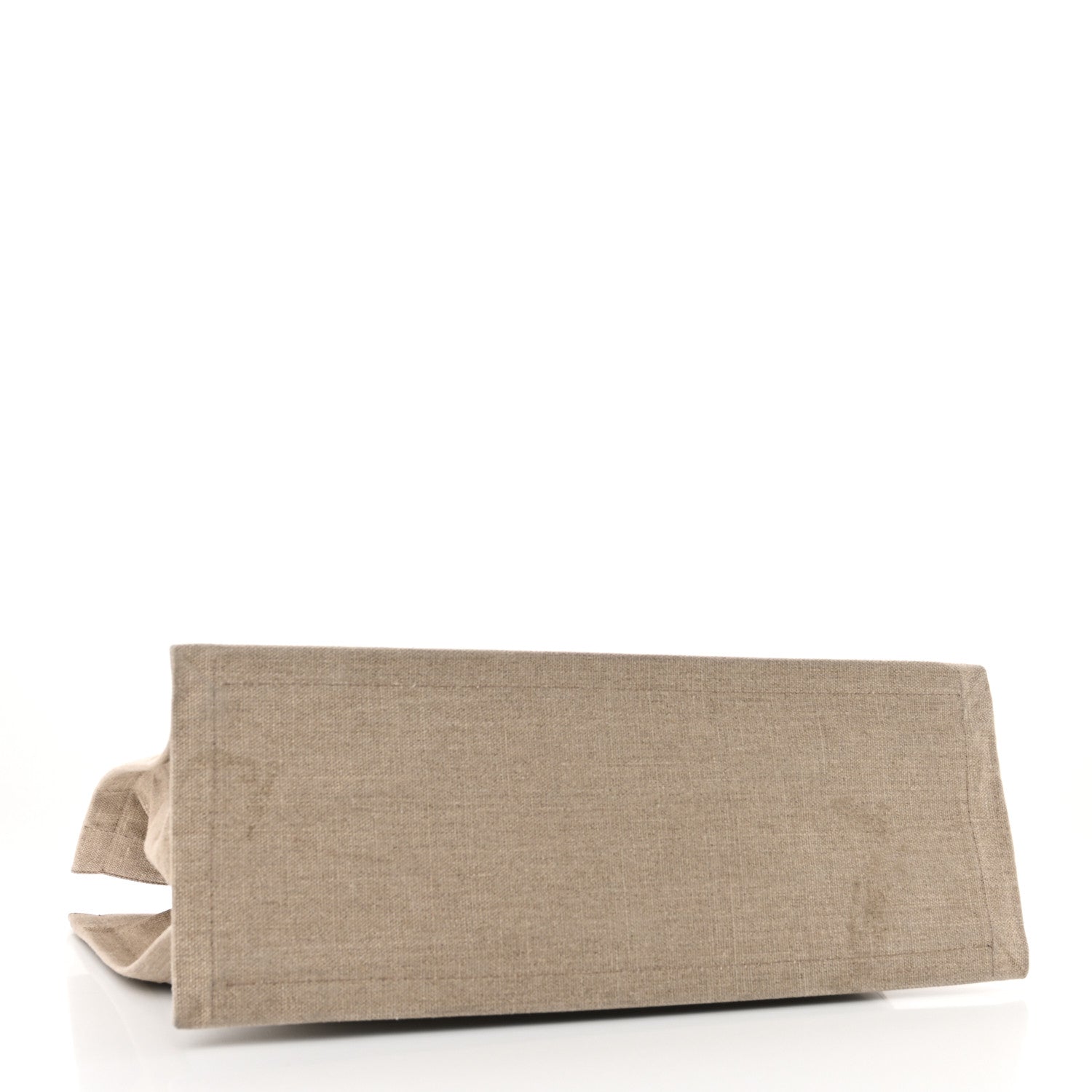 Saint Laurent Linen Calfskin Rive Gauche Tote Optic White 4 of 10