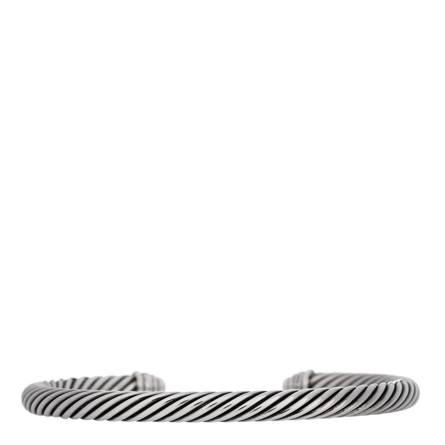 Sterling Silver Diamond 5mm Cable Classics Dome Bracelet