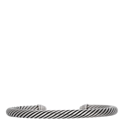 David Yurman Sterling Silver Diamond 5mm Cable Classics Dome Bracelet 2 of 3