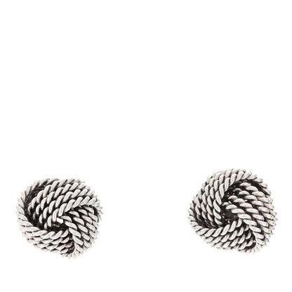 Tiffany Sterling Silver Twist Knot Earrings 1 of 4