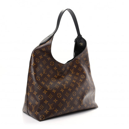 Louis Vuitton Monogram Flower Hobo Black 3 of 9