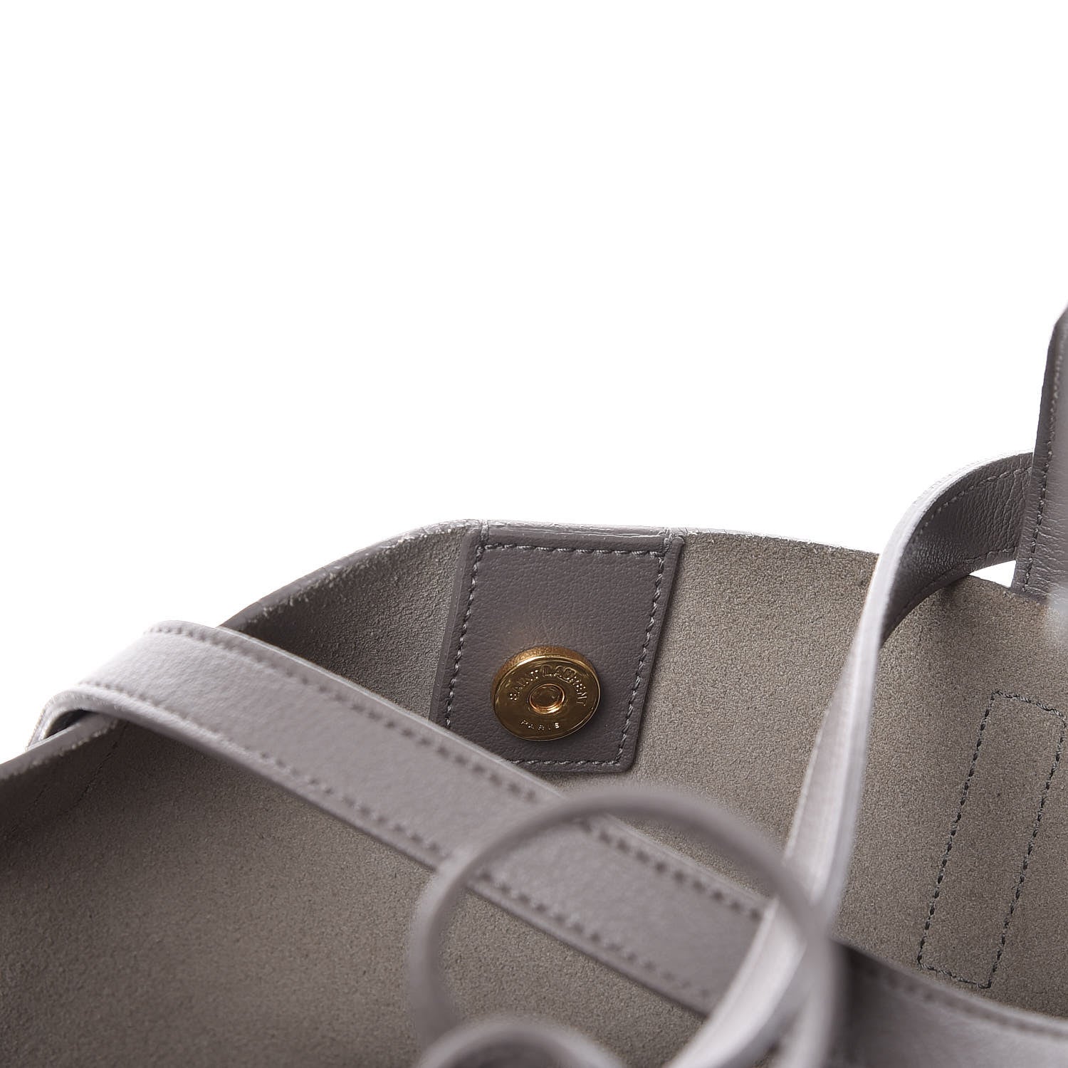 Saint Laurent Calfskin Large Shopping Tote Fog 15 of 15