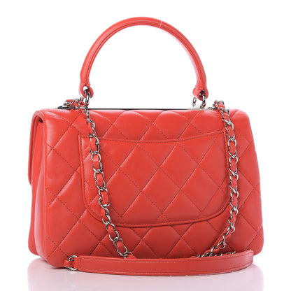 Chanel Lambskin Quilted Small Trendy CC Flap Dual Handle Bag Red 4 of 10