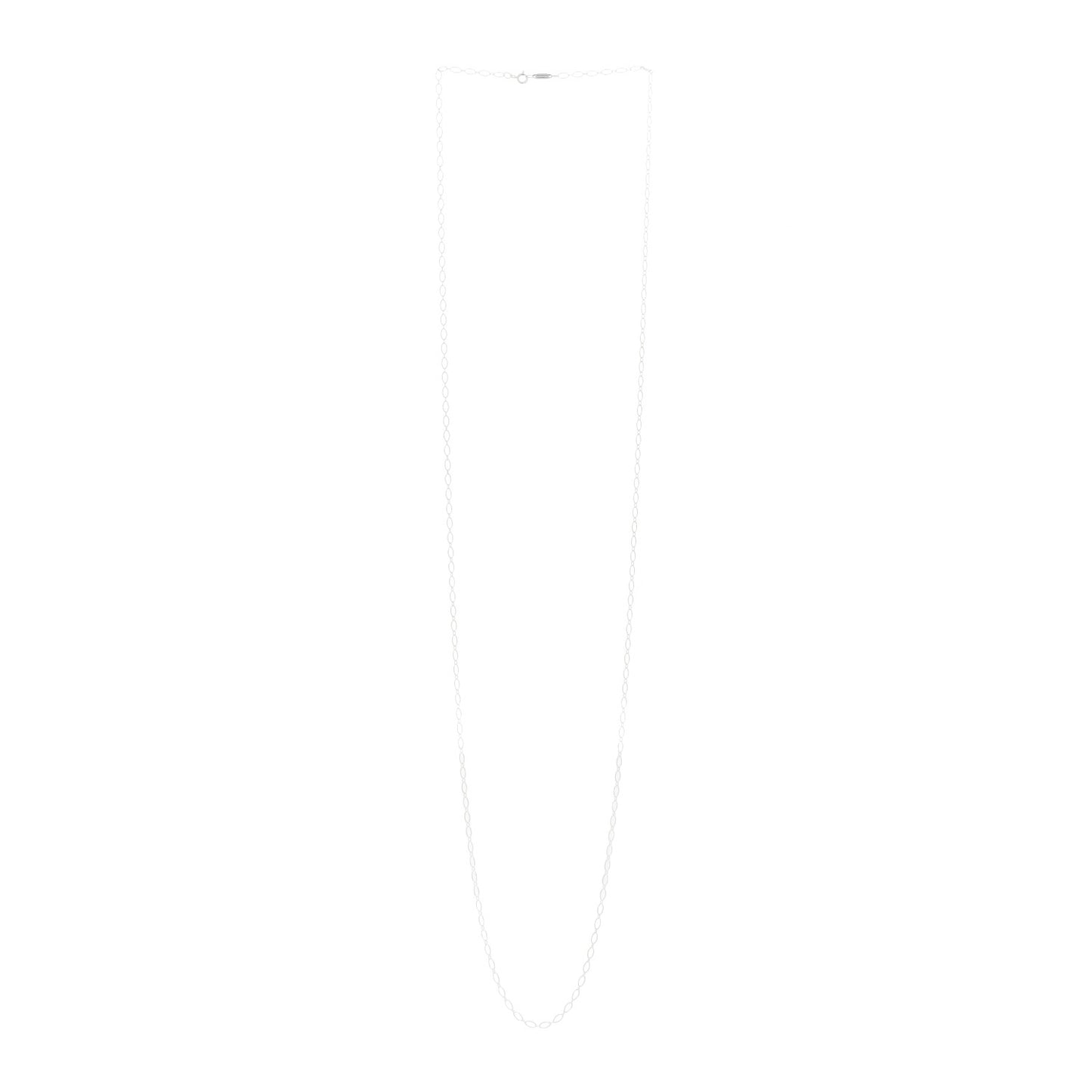 Sterling Silver Oval Link Chain Necklace 36"