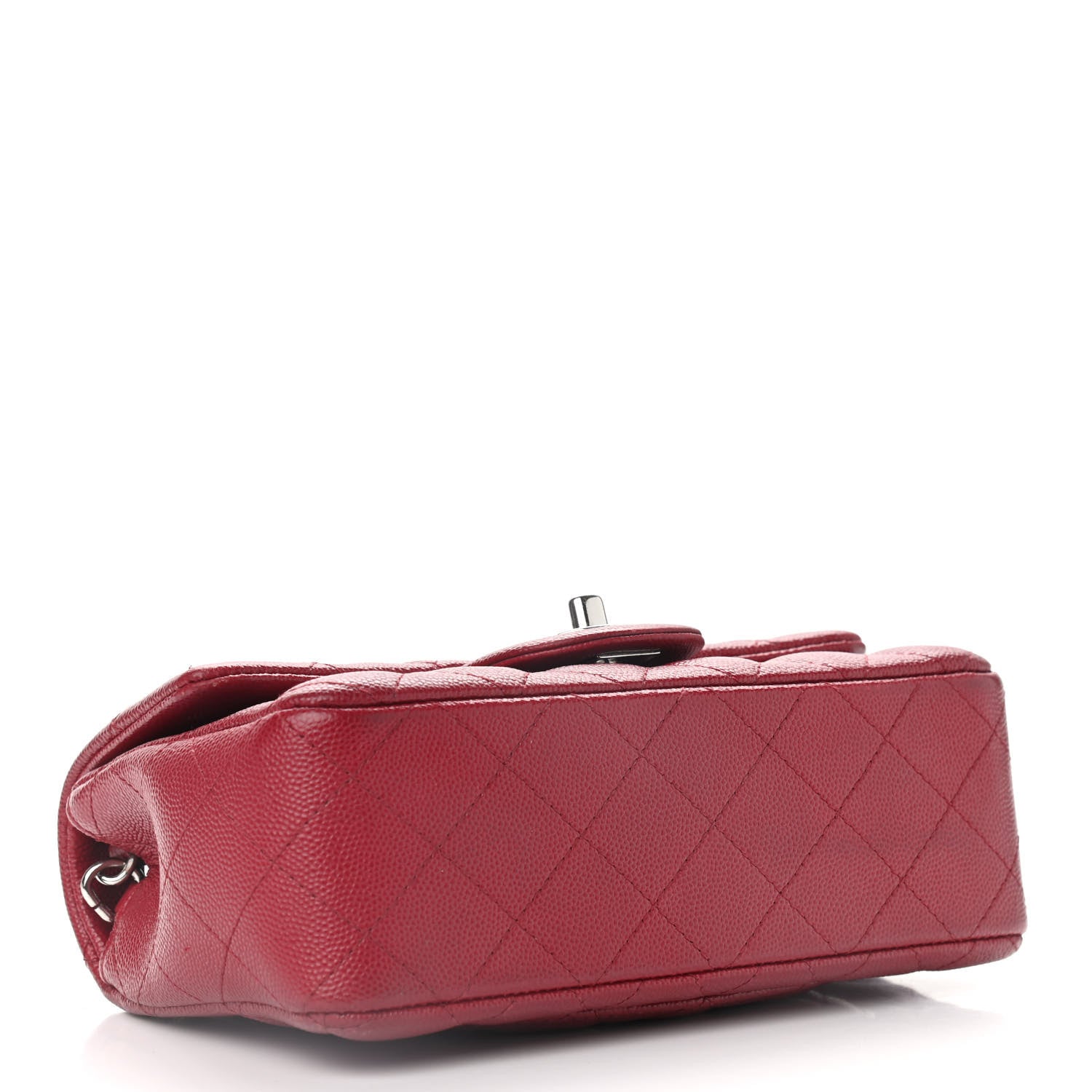 Chanel Caviar Quilted Mini Rectangular Flap Dark Red 4 of 12