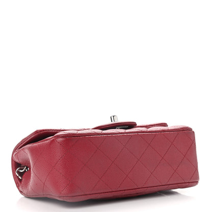 Chanel Caviar Quilted Mini Rectangular Flap Dark Red 4 of 12