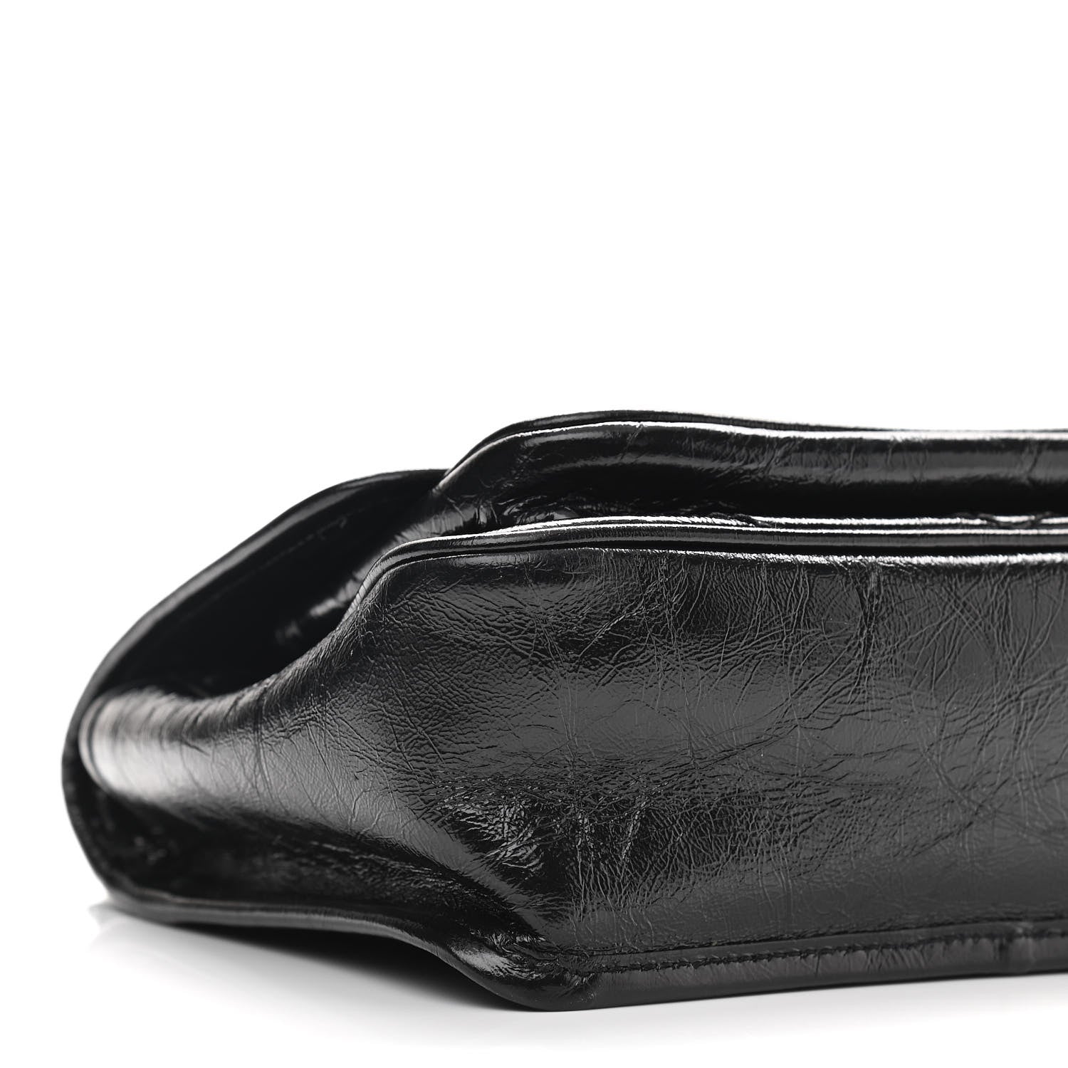 Saint Laurent Crinkled Calfskin Matelasse Monogram Baby Niki Chain Satchel Black 10 of 11