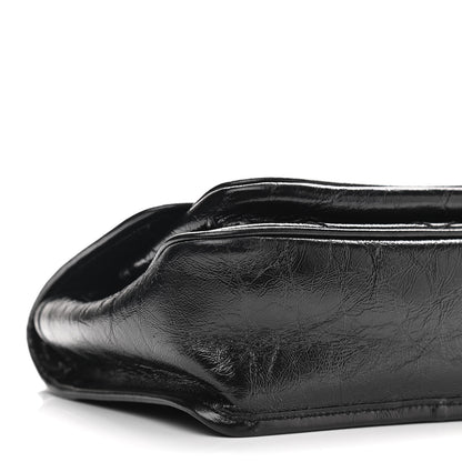 Saint Laurent Crinkled Calfskin Matelasse Monogram Baby Niki Chain Satchel Black 10 of 11
